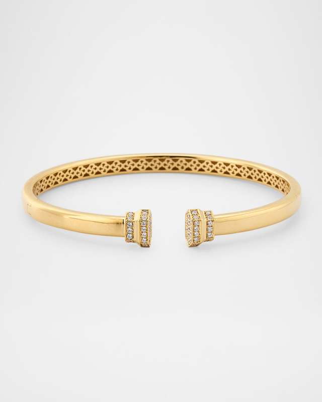 18K Yellow Gold Crivelli Diamond Bangle Bracelet